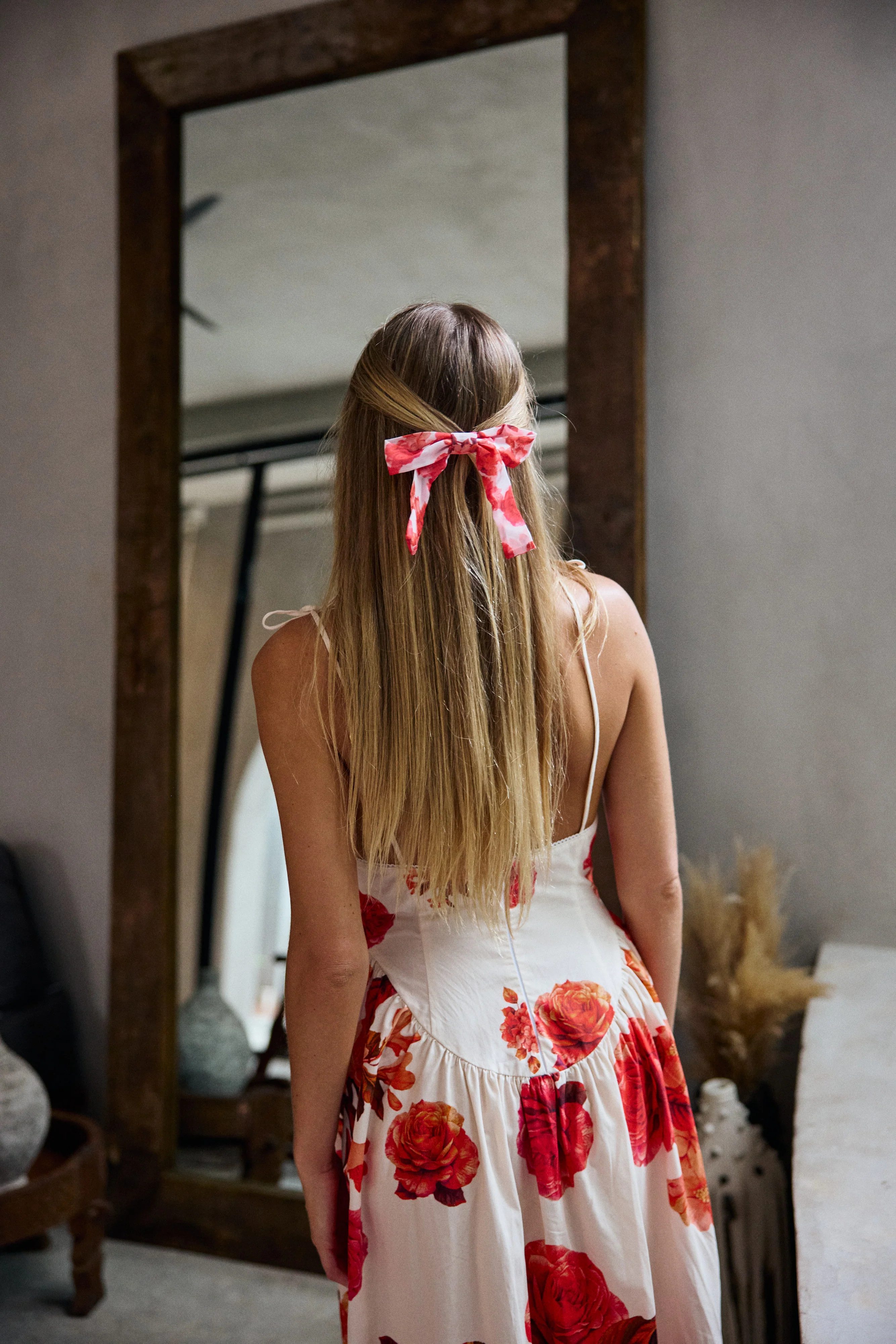 BOW ROMANTIC FLOWERS - HAIR CLIP
